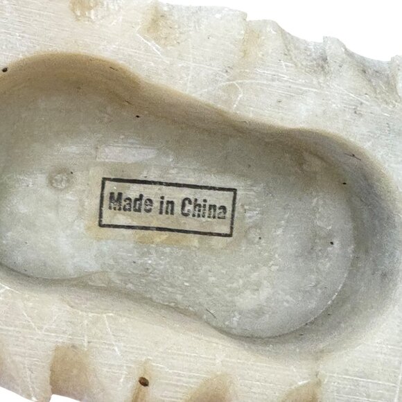 Carved Stone Foo Dog Statue 5" Tall Handcrafted Soapstone Decorative - Picture 7 of 7